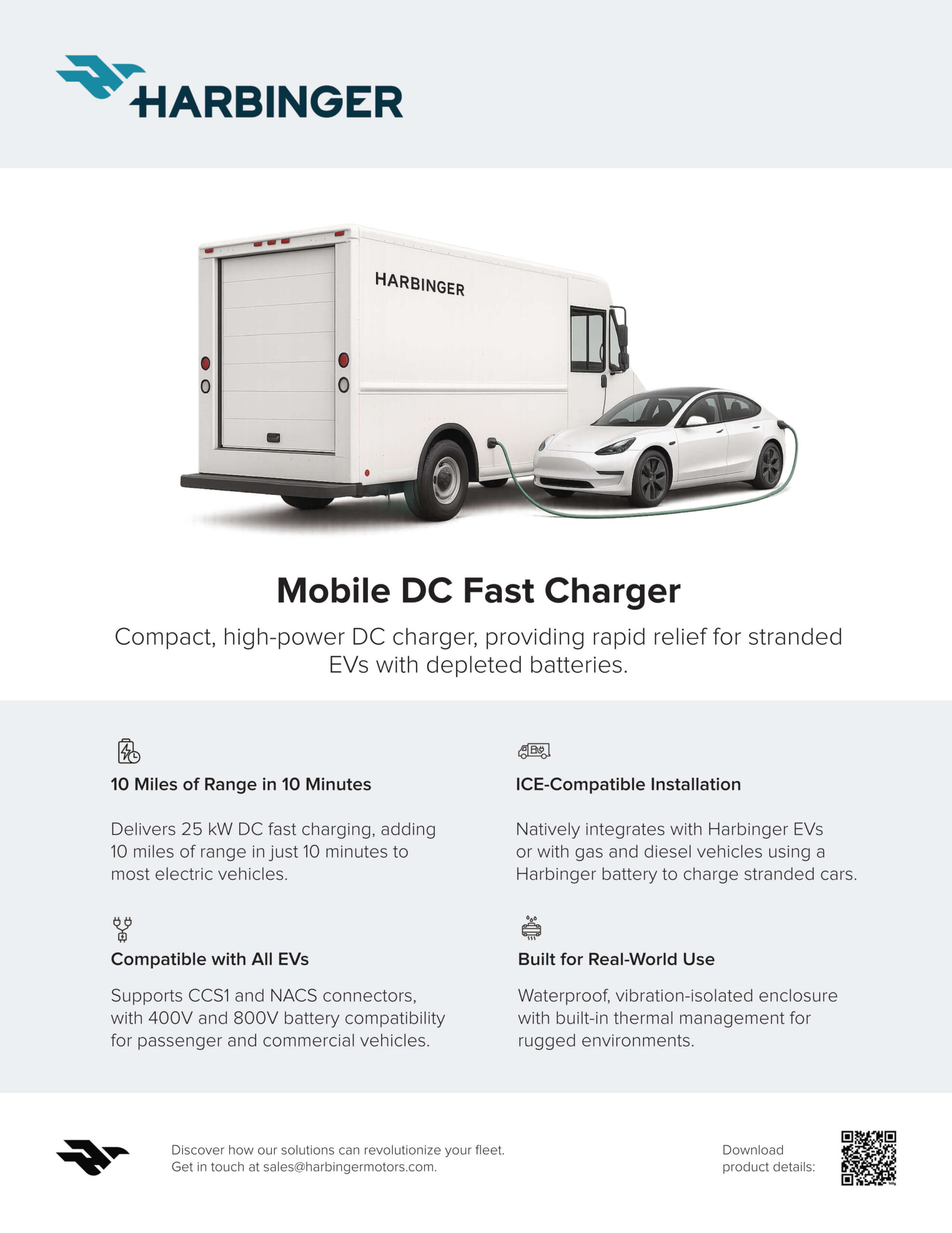 Harbinger | Spec Sheet | Mobile DC Fast Charger